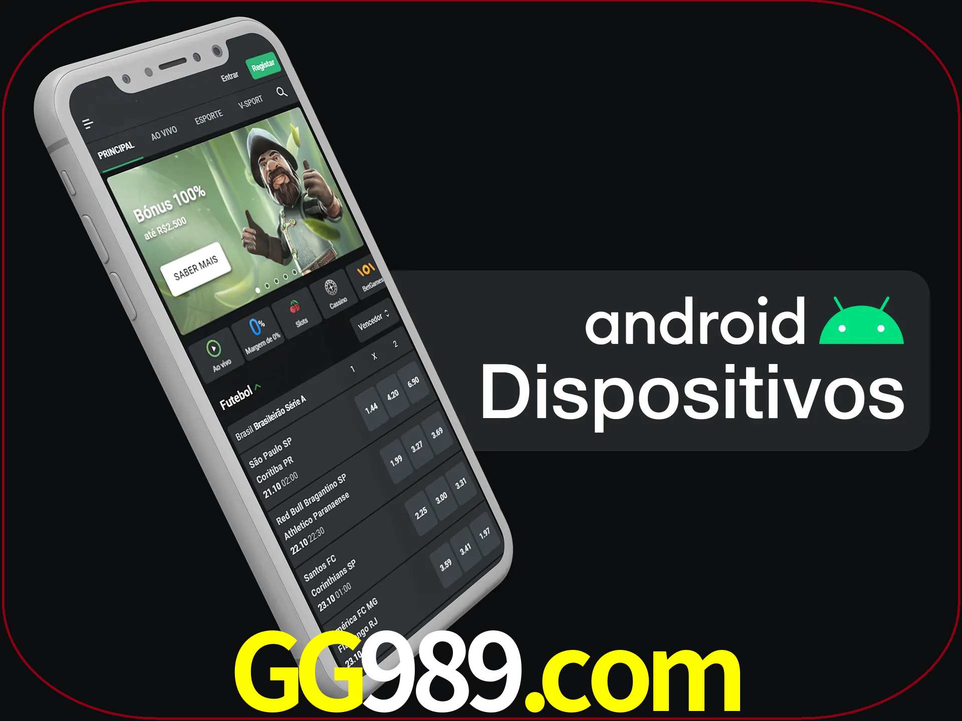 O aplicativo suporta a maioria de todos os dispositivos Android.